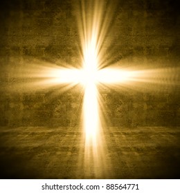 3d Image Of Cross Of Light