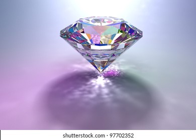 3d image of crystal diamond against abstract background