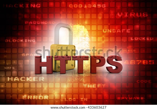 3d Image Hypertext Transfer Protocol Secure Stock Illustration ...