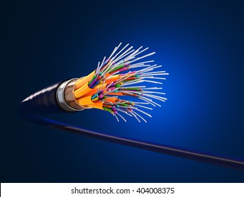 3d Image Of Optical Fiber Cable