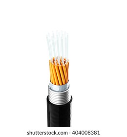 3d image of optical fiber cable