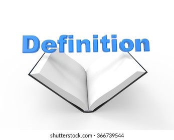 3D Image Representing Definition Sign Concept / Definition