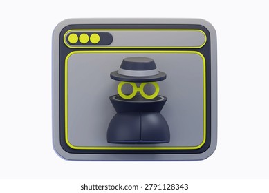 3D Incognito Browser Cyber Security