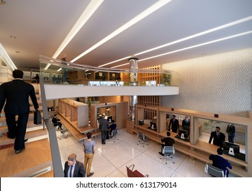 3d interior rendering  - bank - view