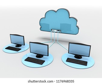 3d Internet Cloud Concept Stock Illustration 1176968335 | Shutterstock