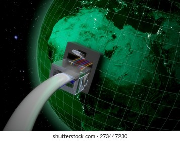 3D. Internet, Technology, Computer Network.
