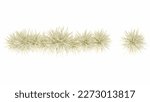 3d isolated grass plan onwhite background with 2D plan single plant, 3D rendering	