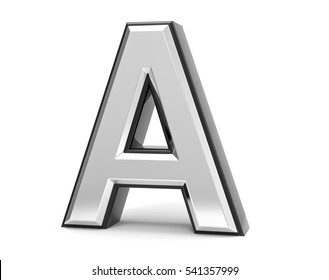 3d Isolated Metal Metallic Letter Alphabet Stock Illustration 541357999 ...