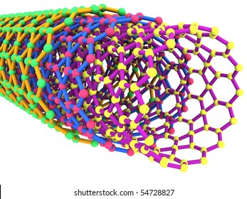 3D isolated nanotube rendering image