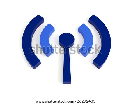 3d isolated wi fi (wireless) logo