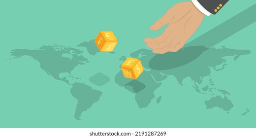 3D Isometric Flat  Conceptual Illustration Of Global Currency Exchange, Online Finances Management Services