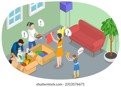 3D Isometric Flat  Conceptual Illustration of Charity and Financial Support, Volunteering and Donating - Powered by Shutterstock