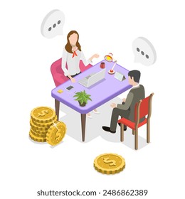 3D Isometric Flat  Illustration of Accounting Services, Budget Planning, Financial Administration. Item 2 - Powered by Shutterstock