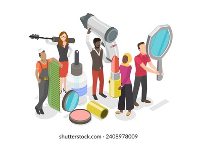 3D Isometric Flat  Illustration of Beauty Parlor, Hair Style Studio Team - Powered by Shutterstock