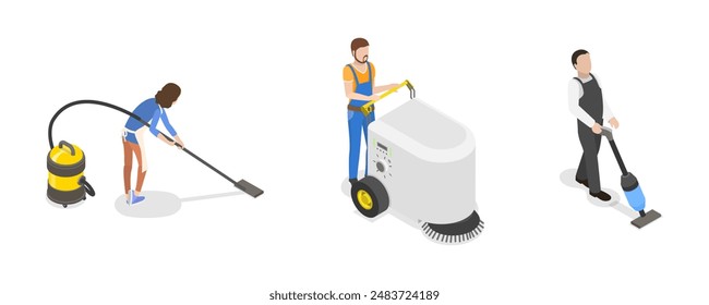 3D Isometric Flat  Illustration of Cleaning Service , Professional Hygiene Service - Powered by Shutterstock