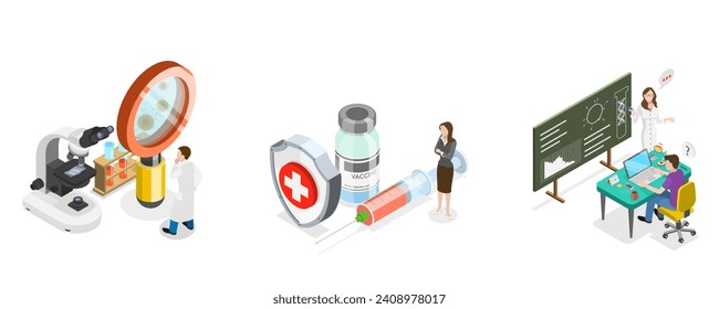 3D Isometric Flat  Illustration of Human Papillomavirus Prevention, HPV Vaccination - Powered by Shutterstock