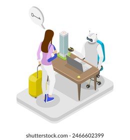 3D Isometric Flat  Illustration of Modern Travelling, International Tourism. Item 3