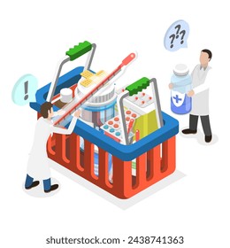 3D Isometric Flat  Illustration of Pharmacy Store, Online Drugstore Service. Item 3 - Powered by Shutterstock