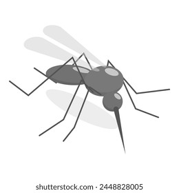 3D Isometric Flat  Set of Insects, Bug, Mosquito, Fly, Cockroach, Butterfly. Item 6
