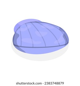 3D Isometric Flat  Set of Seashells, Ocean Cockleshells. Item 6