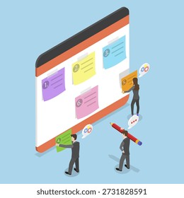 3D Isometric Flat Vector Illustration of Task Priority, Work Efficiency