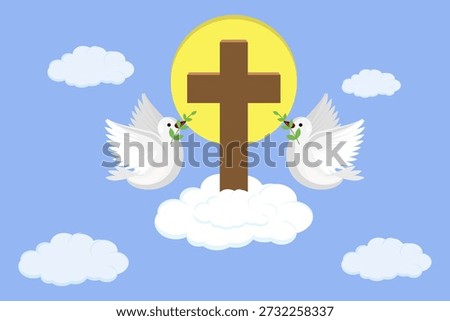 3D Isometric Flat Vector Illustration of Whit Monday, Christian Holy Spirit Community Holiday