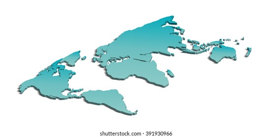 3d Isometric World Map