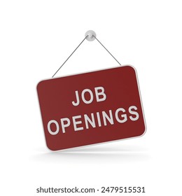 3d Job Openings Hanging Sign - Powered by Shutterstock