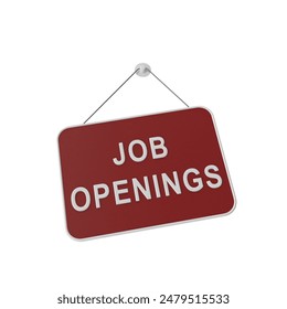 3d Job Openings Hanging Sign - Powered by Shutterstock