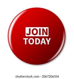 3d Join Today Button Isolated