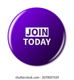 3d Join Today Button Isolated