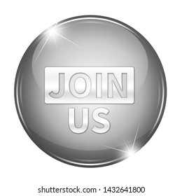 3d join us button isolated 