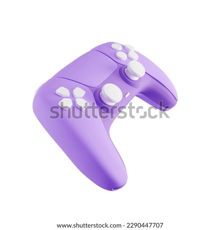 3d joystick, gamepad, game controller, console, video game. 3d render illustration. isolated background