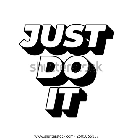 3D Just do it text poster