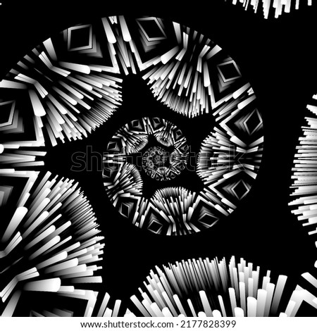 3d Kaleidoscope mandala pattern circle lower line neon mirror redering
 geometry background effect abstract texture muelti color spiral, circle