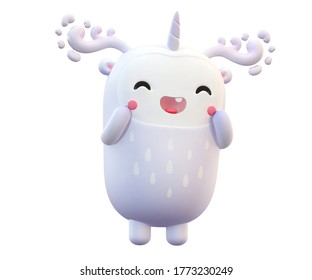 3d Kawaii Cute Cartoon Monster