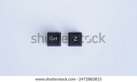 3D Keyboard Key Background: Ctrl Z