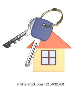 3d Keys Apartment House Isolated On Stock Illustration 2154081431 