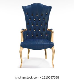 3d King's Throne, Royal Chair On White Background 3d Illustration