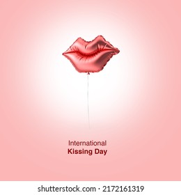 3d kissing balloon represent  International Kissing Day. 3d illustration. - Powered by Shutterstock