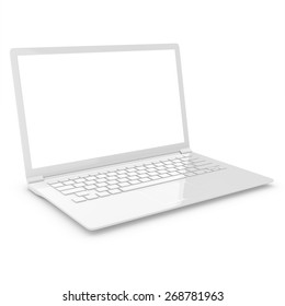 3d Laptop Isolated On White Background