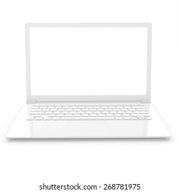 3d Laptop Isolated On White Background