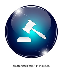 3d law round button isolated 