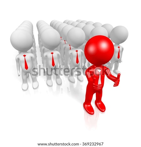 3D leader concept.