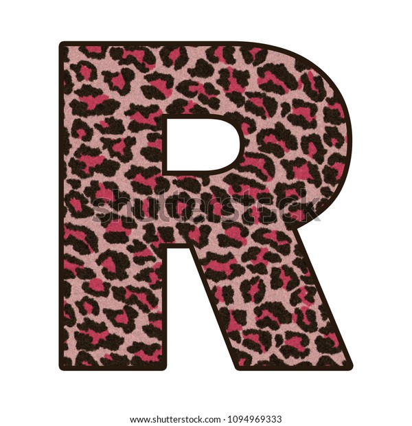 3d Leopard Print Letter R Jaguar Stock Illustration 1094969333