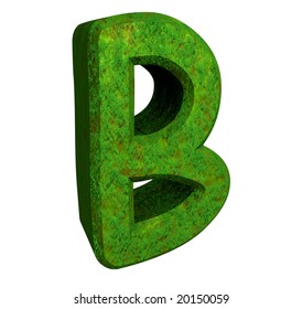 3d Alphabet Letter B Green Plant Stock Illustration 2204349305 ...