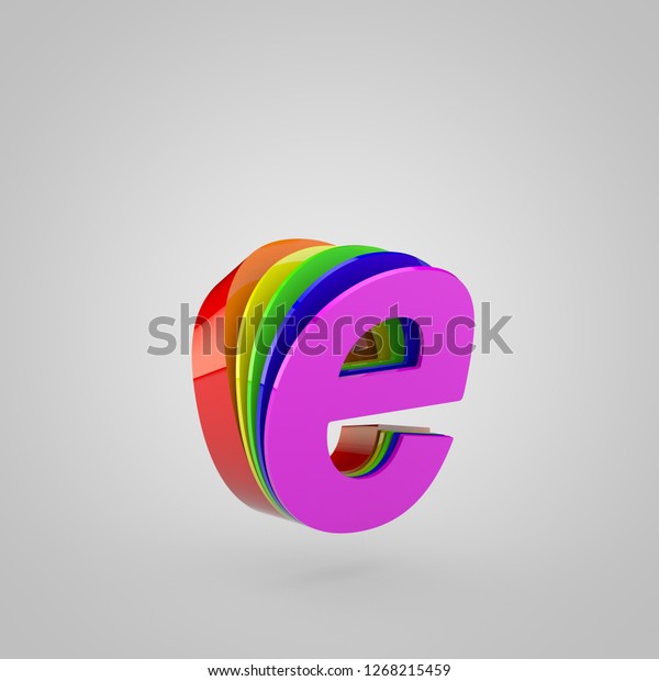 3d Letter E Lowercase 3d Render Stock Illustration