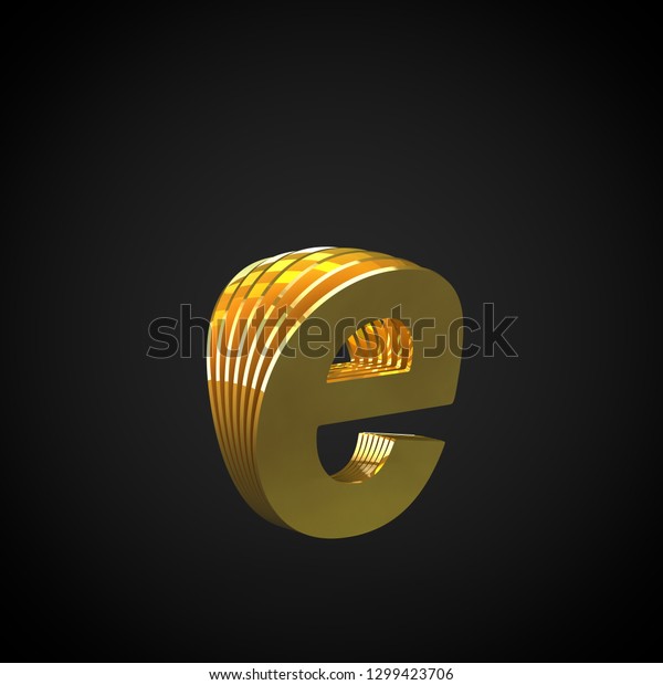 3d Letter E Lowercase 3d Render Stock Illustration