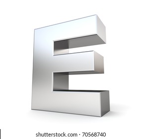 3d Letter E From My Metal Letter Collection