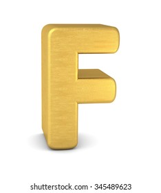 3d Letter F Gold